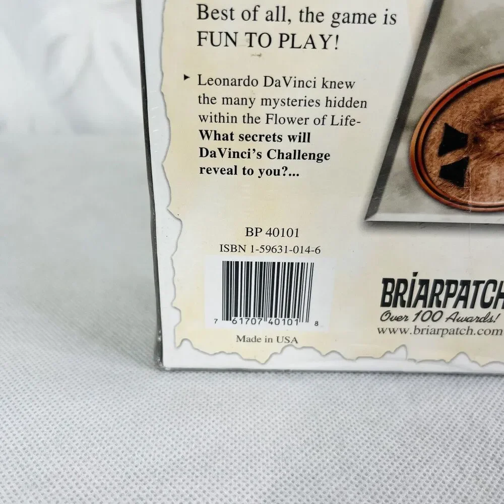 Briarpatch Davinci's Challenge Board Game Da Vinci Toy Ancient Secret‎ Symbols